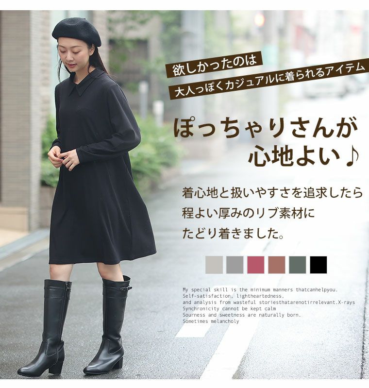 大きいサイズ 大人カジュアル リブシリーズ ポロ襟5L 6L 長袖