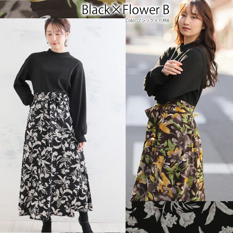 大きいサイズ 選べる花柄 春待ちワンピース | 大きいサイズの通販なら 大きいサイズ 選べる花柄 春待ちワンピース | 大きいサイズの通販なら