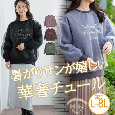 大きいサイズ ゴブラン くま柄 襟付き 裏起毛 プルオーバー | 大きい